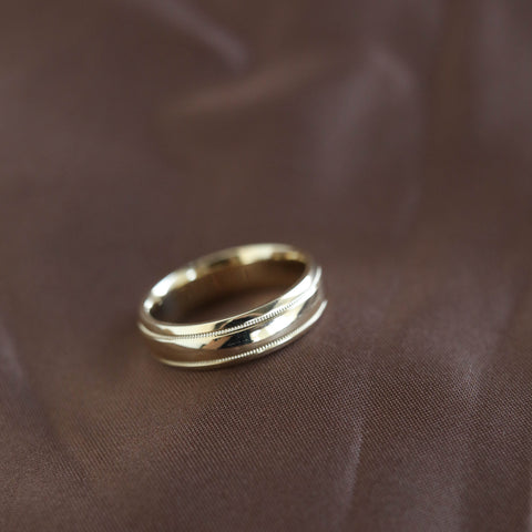 Classic Polished Finish Yellow Gold Men's Band 7 Classic Polished Finish Yellow Gold Men's Band 7