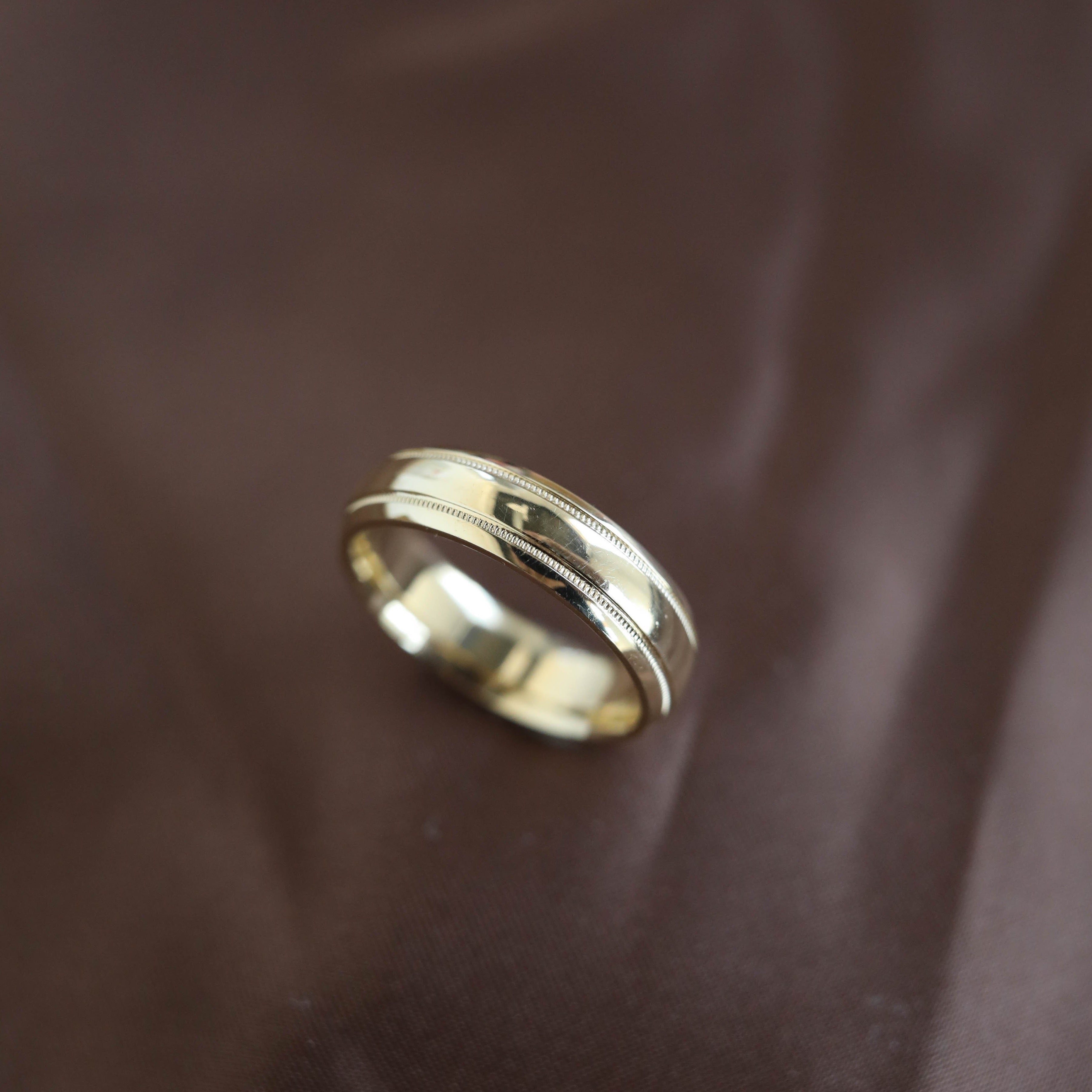 Classic Polished Finish Yellow Gold Men's Band 9 Classic Polished Finish Yellow Gold Men's Band 9