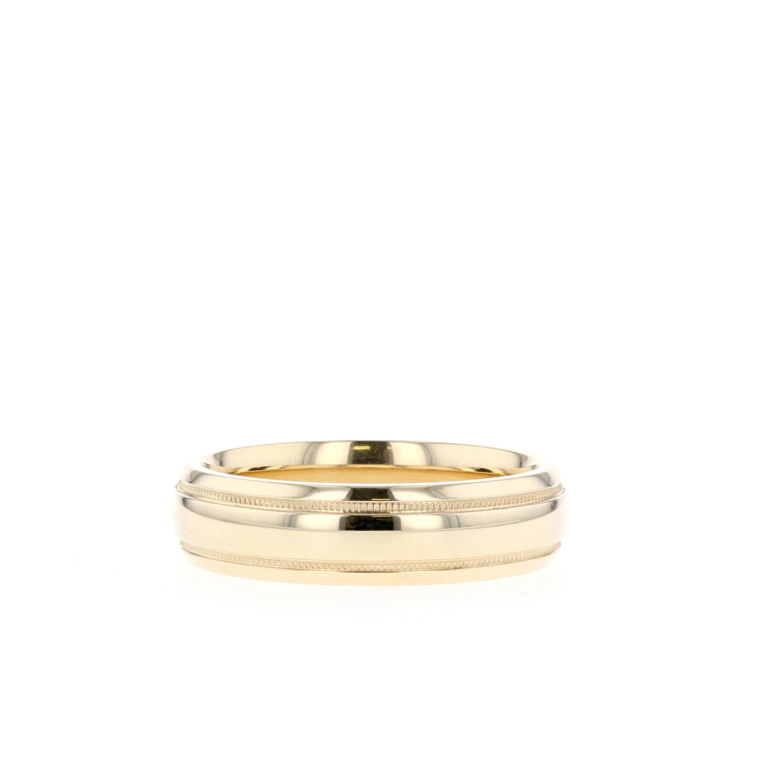Classic Polished Finish Yellow Gold Men's Band 5 Classic Polished Finish Yellow Gold Men's Band 5