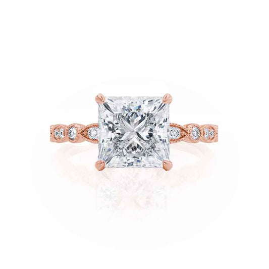 1.20 CT Princess Shaped Moissanite Solitaire Engagement Ring 2