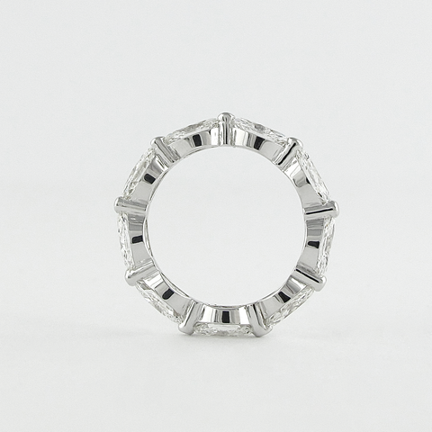 2.1 CT Marquise Bubble Prong Setting Moissanite Wedding Band 5 2.1 CT Marquise Bubble Prong Setting Moissanite Wedding Band 5