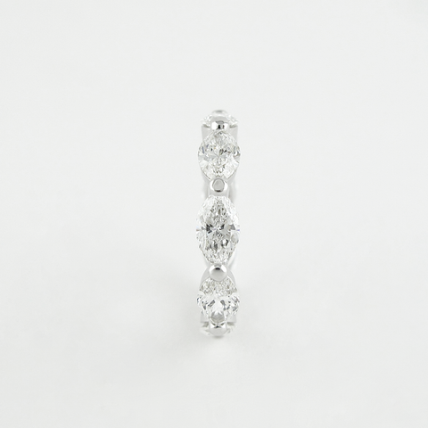 2.1 CT Marquise Bubble Prong Setting Moissanite Wedding Band 3 2.1 CT Marquise Bubble Prong Setting Moissanite Wedding Band 3