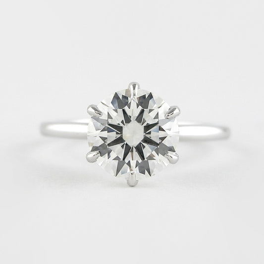1.0 CT Round Solitaire Style Moissanite Engagement Ring 1
