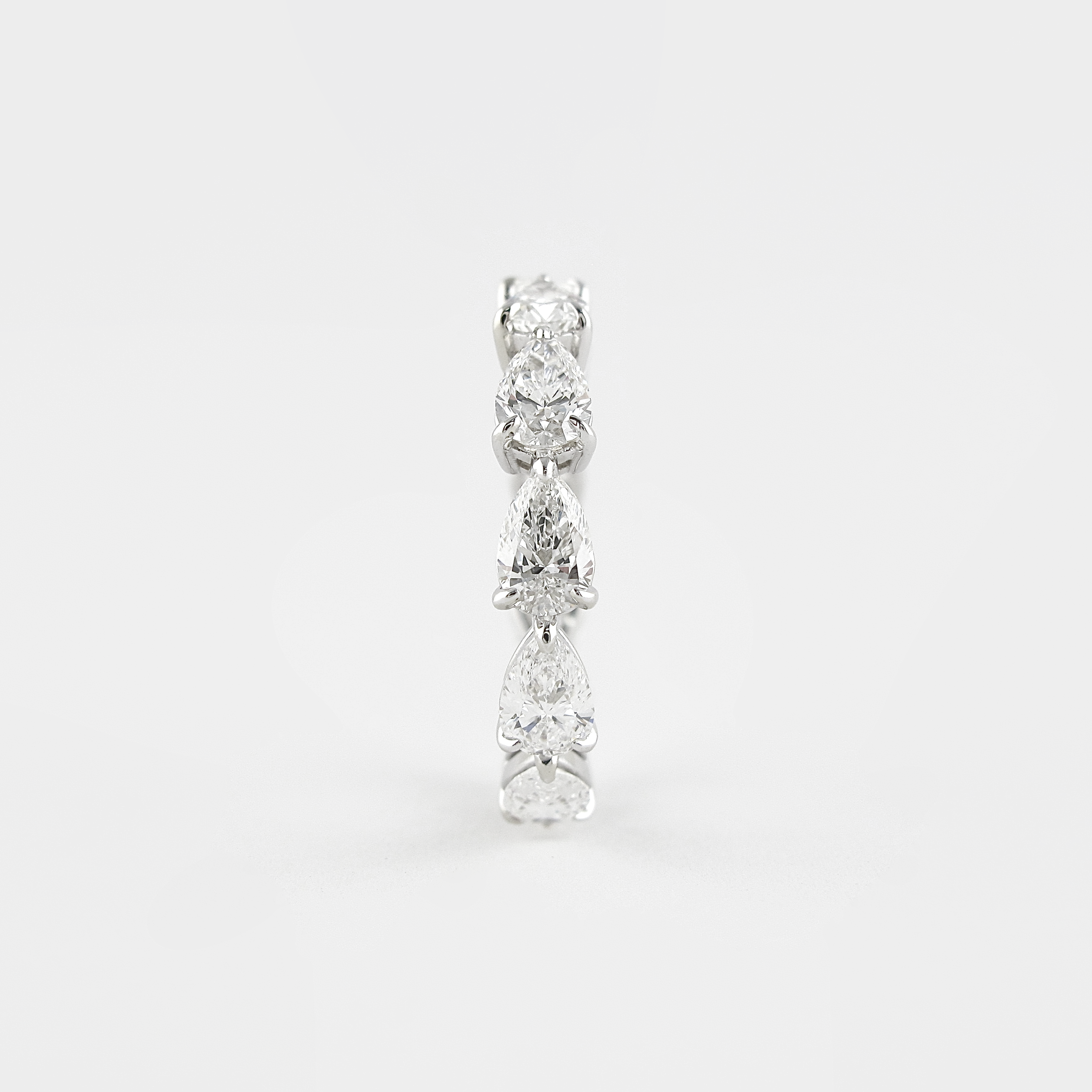 4.68 CT Pear Cut Full Eternity Moissanite Wedding Band 5 4.68 CT Pear Cut Full Eternity Moissanite Wedding Band 5