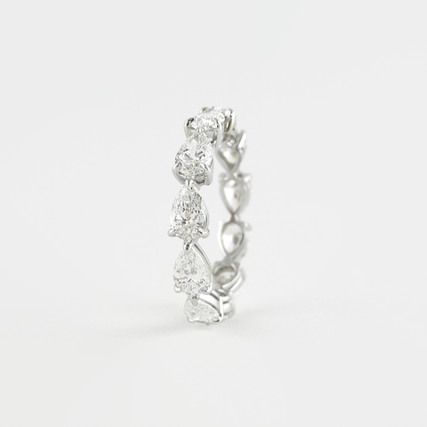 4.68 CT Pear Cut Full Eternity Moissanite Wedding Band 4 4.68 CT Pear Cut Full Eternity Moissanite Wedding Band 4