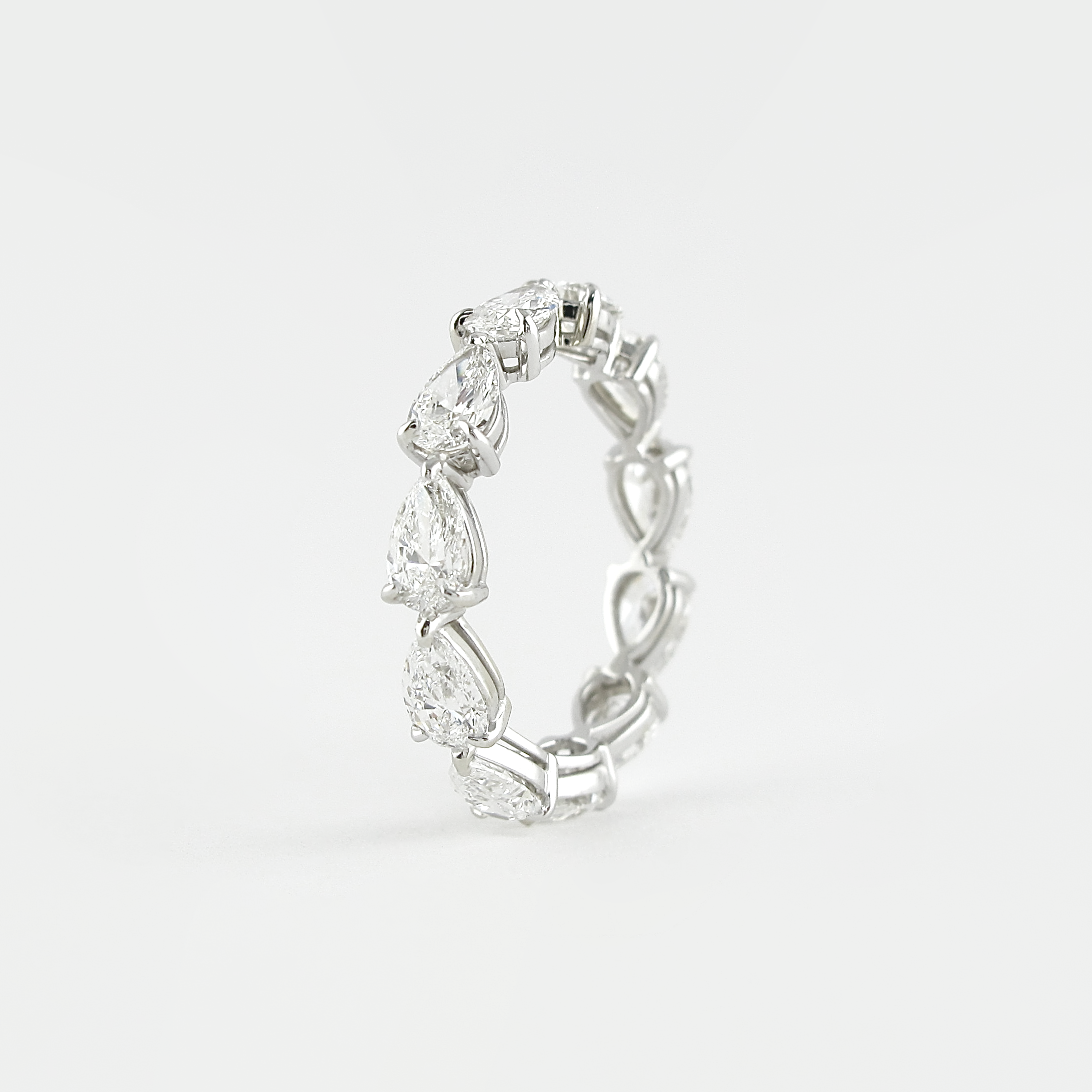 4.68 CT Pear Cut Full Eternity Moissanite Wedding Band 2 4.68 CT Pear Cut Full Eternity Moissanite Wedding Band 2
