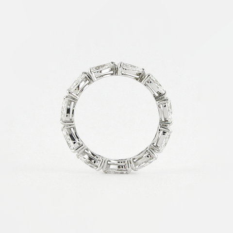 4.68 CT Pear Cut Full Eternity Moissanite Wedding Band 3 4.68 CT Pear Cut Full Eternity Moissanite Wedding Band 3