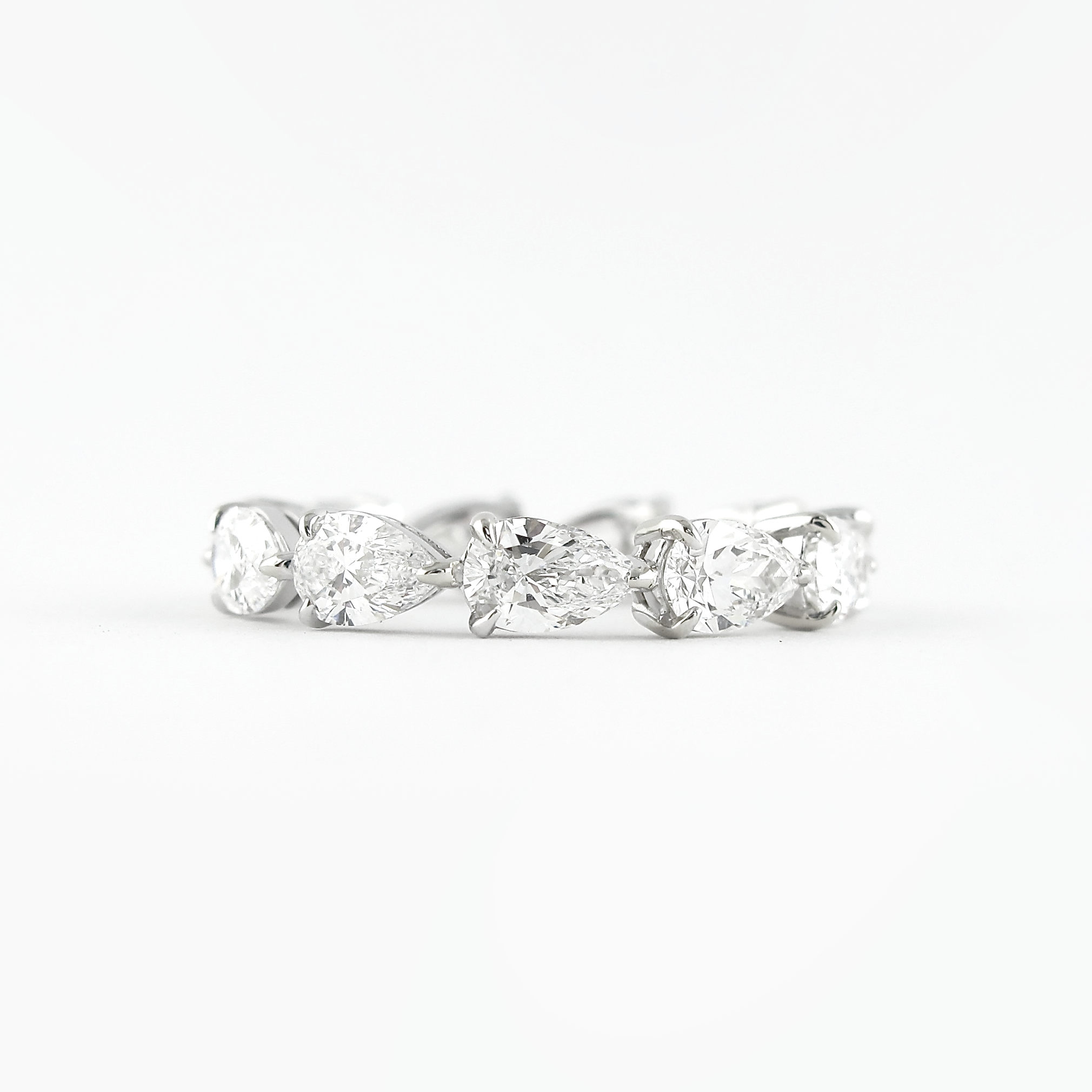 4.68 CT Pear Cut Full Eternity Moissanite Wedding Band 1 4.68 CT Pear Cut Full Eternity Moissanite Wedding Band 1