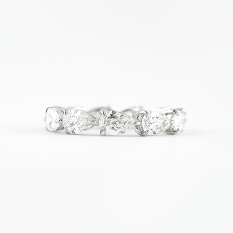 4.68 CT Pear Cut Full Eternity Moissanite Wedding Band 1 4.68 CT Pear Cut Full Eternity Moissanite Wedding Band 1