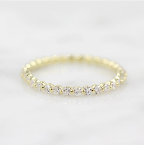 0.35 TCW Round Cut Half Eternity Moissanite Wedding Band 4 0.35 TCW Round Cut Half Eternity Moissanite Wedding Band 4