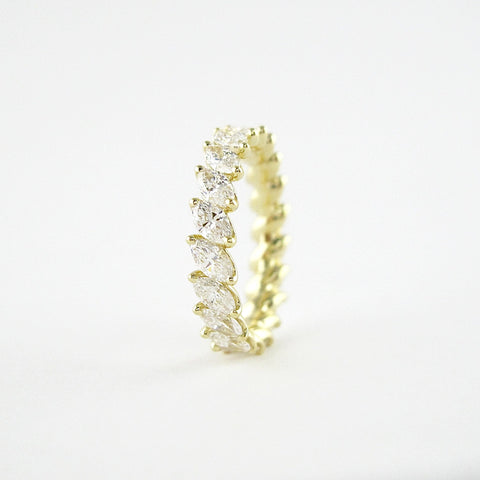 1.32 CT Marquise Cut Full Eternity Moissanite Wedding Band 1 1.32 CT Marquise Cut Full Eternity Moissanite Wedding Band 1