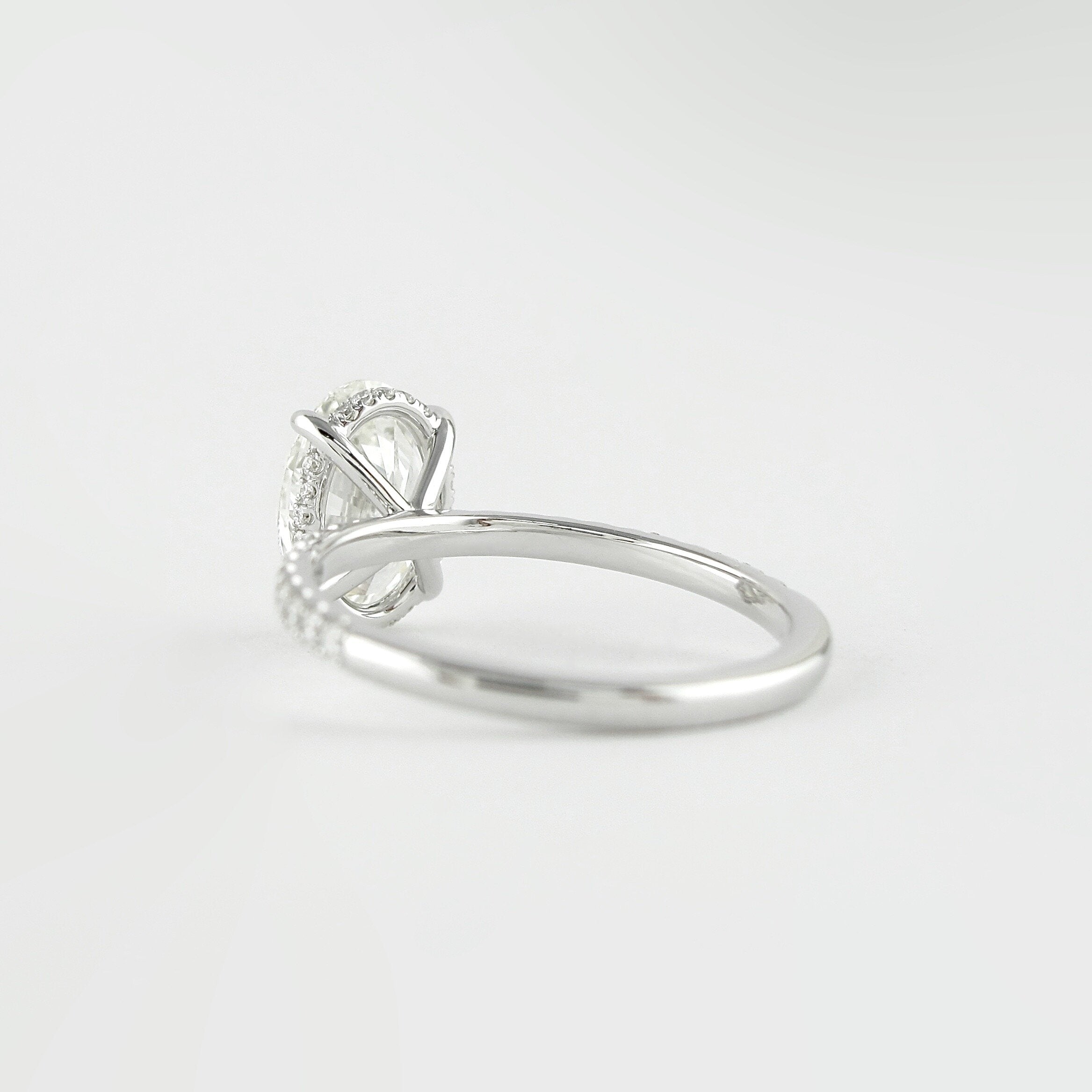 1.33 CT Oval Pave Setting Moissanite Engagement Ring 2 1.33 CT Oval Pave Setting Moissanite Engagement Ring 2