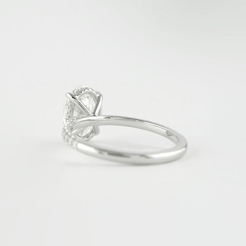 1.33 CT Oval Pave Setting Moissanite Engagement Ring 2 1.33 CT Oval Pave Setting Moissanite Engagement Ring 2