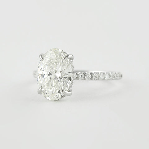 1.33 CT Oval Pave Setting Moissanite Engagement Ring 5 1.33 CT Oval Pave Setting Moissanite Engagement Ring 5