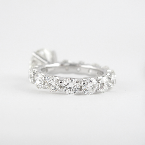 1.4 CT Round Cut Pave Setting Moissanite Engagement Ring 5 1.4 CT Round Cut Pave Setting Moissanite Engagement Ring 5