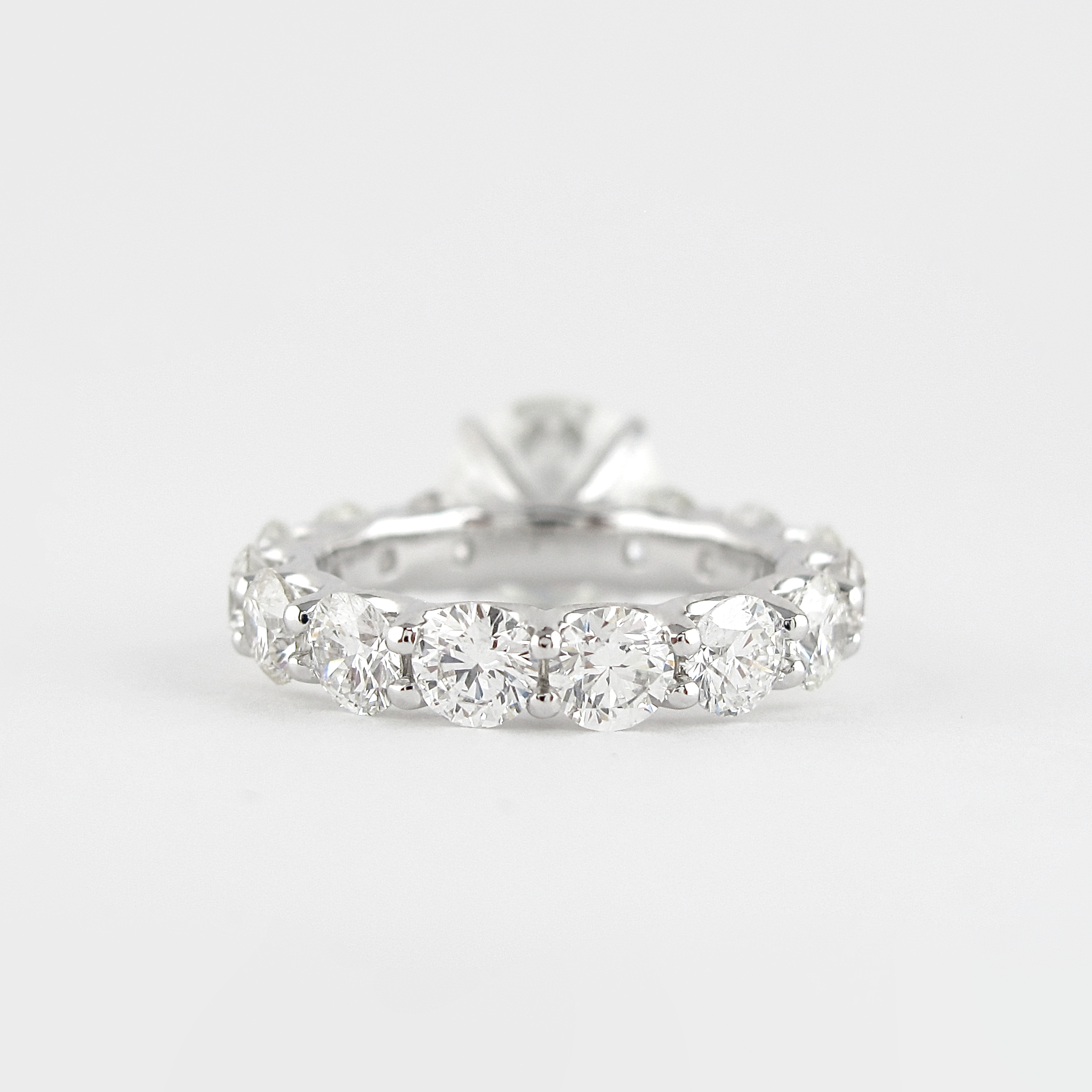 1.4 CT Round Cut Pave Setting Moissanite Engagement Ring 4 1.4 CT Round Cut Pave Setting Moissanite Engagement Ring 4