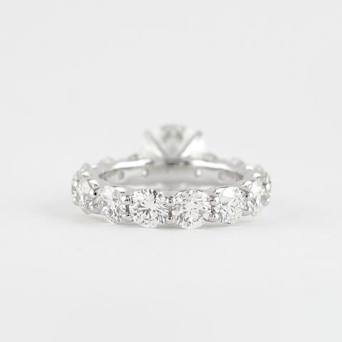 1.4 CT Round Cut Pave Setting Moissanite Engagement Ring 4 1.4 CT Round Cut Pave Setting Moissanite Engagement Ring 4