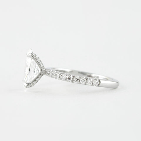 1.33 CT Oval Cut Pave Setting Moissanite Engagement Ring 3 1.33 CT Oval Cut Pave Setting Moissanite Engagement Ring 3