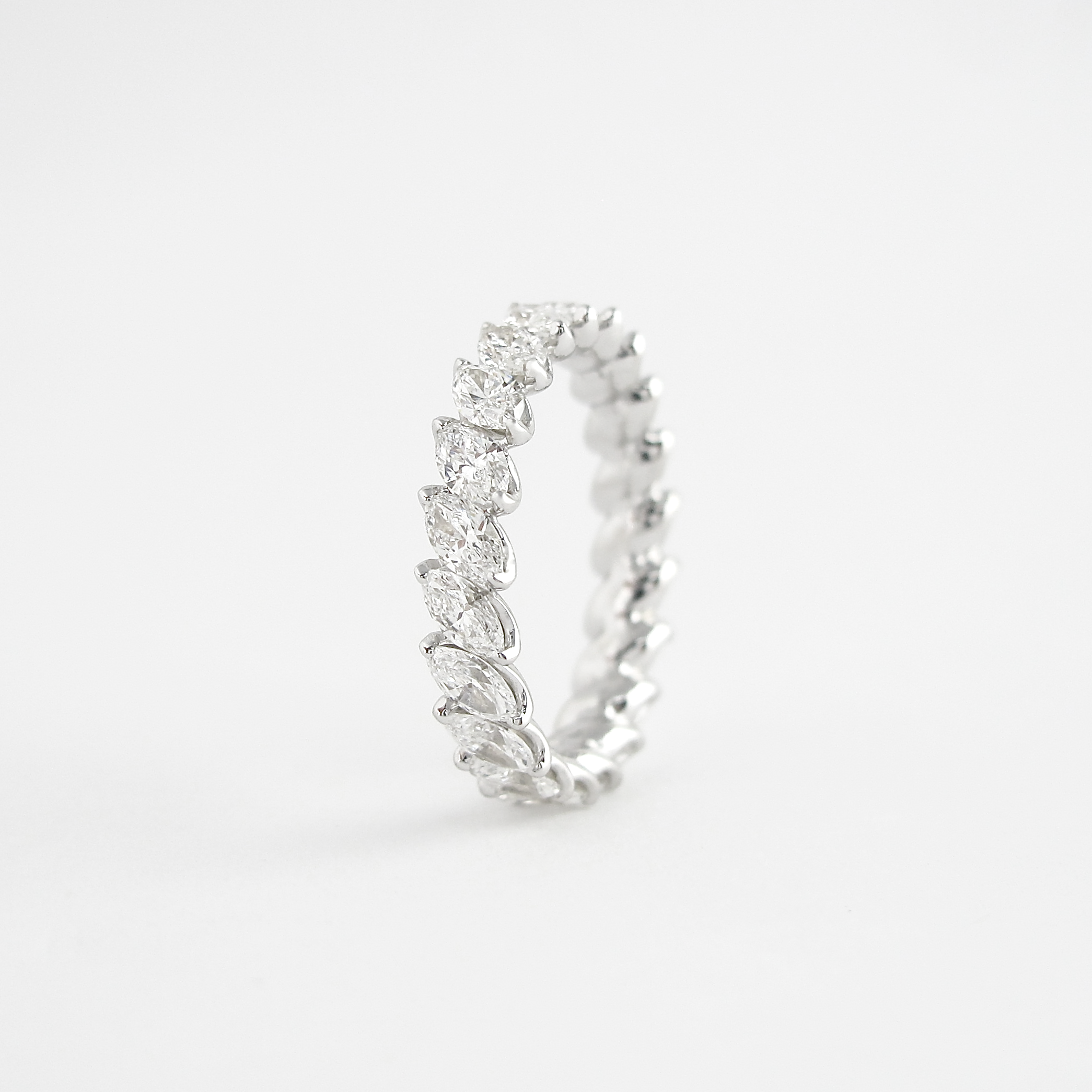 1.32 CT Marquise Cut Full Eternity Moissanite Wedding Band 2 1.32 CT Marquise Cut Full Eternity Moissanite Wedding Band 2