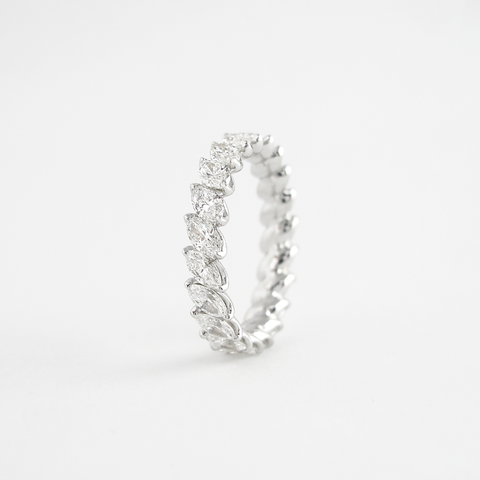 1.32 CT Marquise Cut Full Eternity Moissanite Wedding Band 2 1.32 CT Marquise Cut Full Eternity Moissanite Wedding Band 2