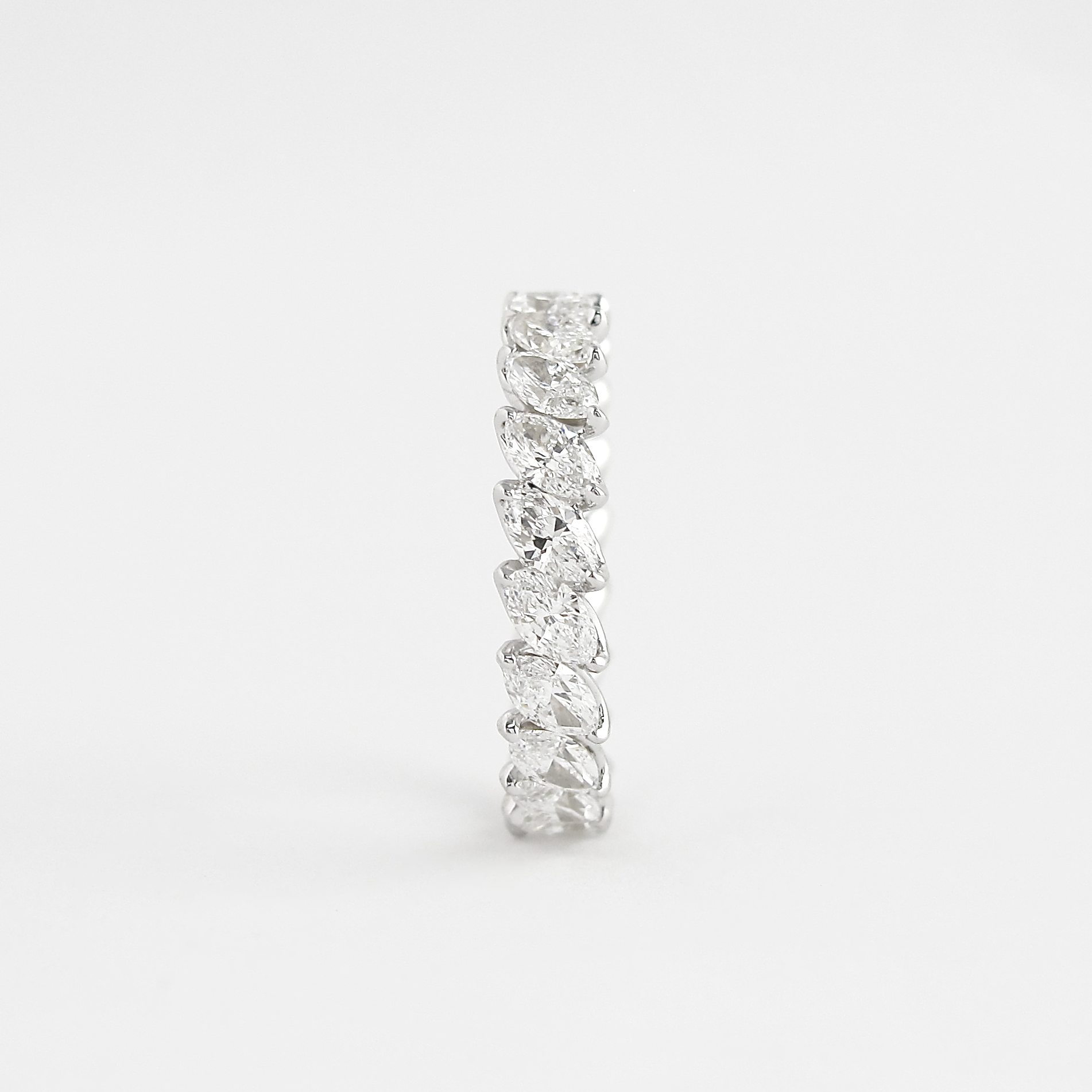 1.32 CT Marquise Cut Full Eternity Moissanite Wedding Band 4 1.32 CT Marquise Cut Full Eternity Moissanite Wedding Band 4