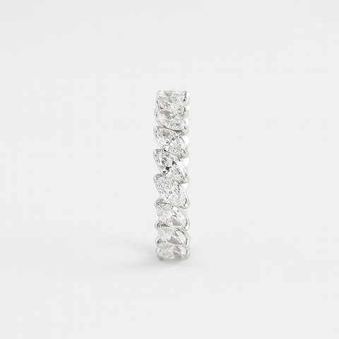 1.32 CT Marquise Cut Full Eternity Moissanite Wedding Band 4 1.32 CT Marquise Cut Full Eternity Moissanite Wedding Band 4