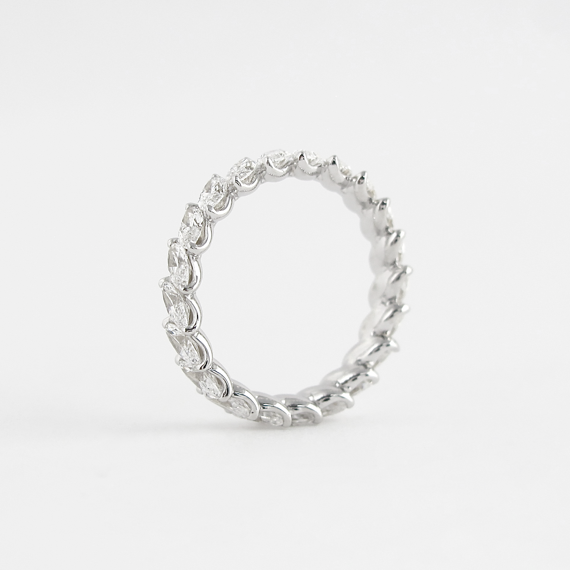 1.32 CT Marquise Cut Full Eternity Moissanite Wedding Band 5 1.32 CT Marquise Cut Full Eternity Moissanite Wedding Band 5