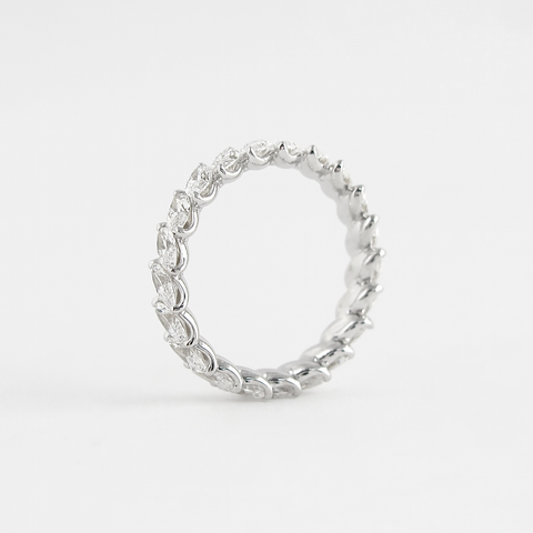1.32 CT Marquise Cut Full Eternity Moissanite Wedding Band 5 1.32 CT Marquise Cut Full Eternity Moissanite Wedding Band 5