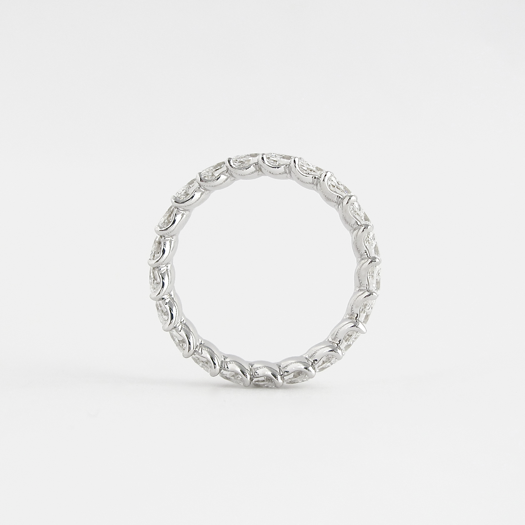 1.32 CT Marquise Cut Full Eternity Moissanite Wedding Band 3 1.32 CT Marquise Cut Full Eternity Moissanite Wedding Band 3
