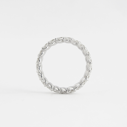 1.32 CT Marquise Cut Full Eternity Moissanite Wedding Band 3 1.32 CT Marquise Cut Full Eternity Moissanite Wedding Band 3