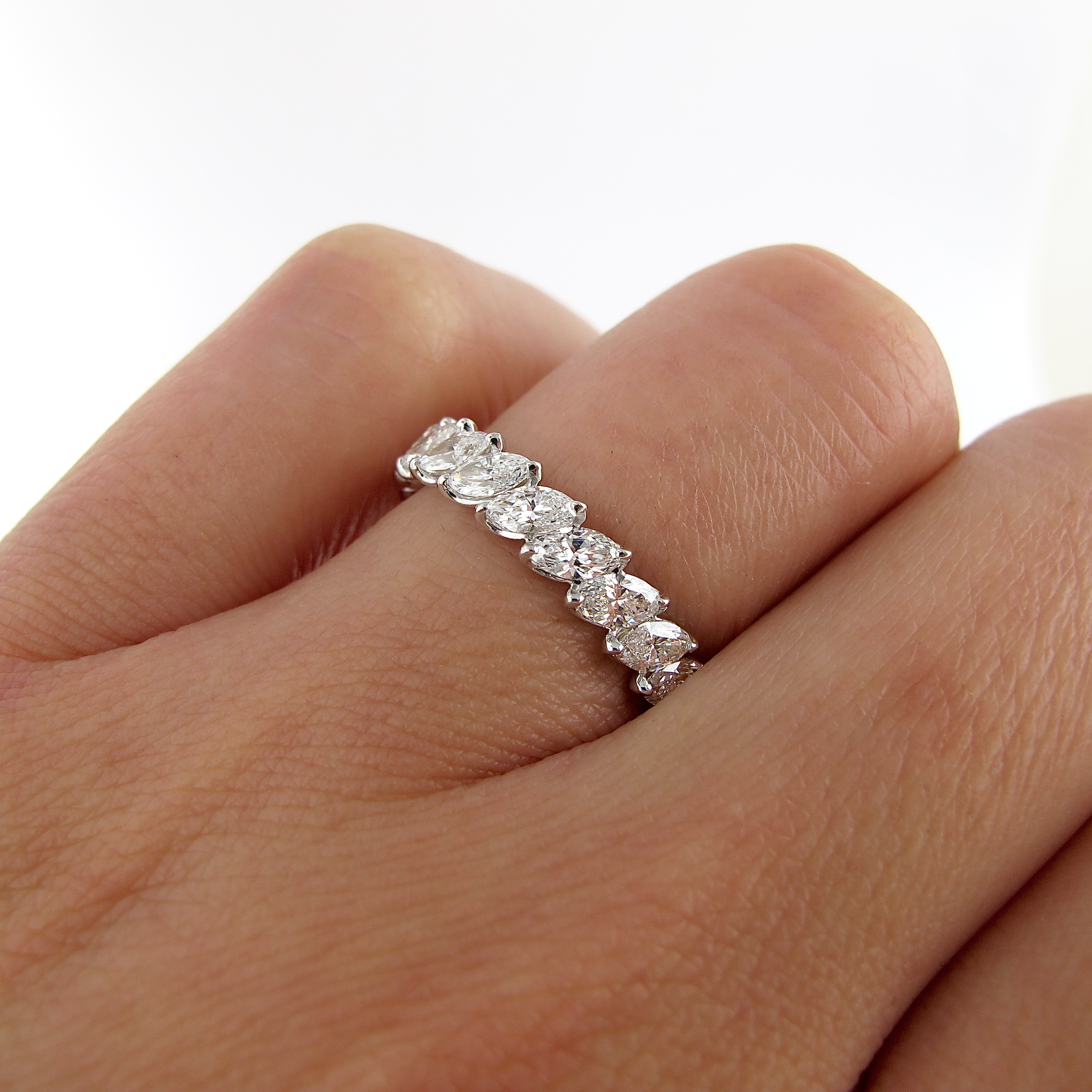 1.32 CT Marquise Cut Full Eternity Moissanite Wedding Band 1 1.32 CT Marquise Cut Full Eternity Moissanite Wedding Band 1