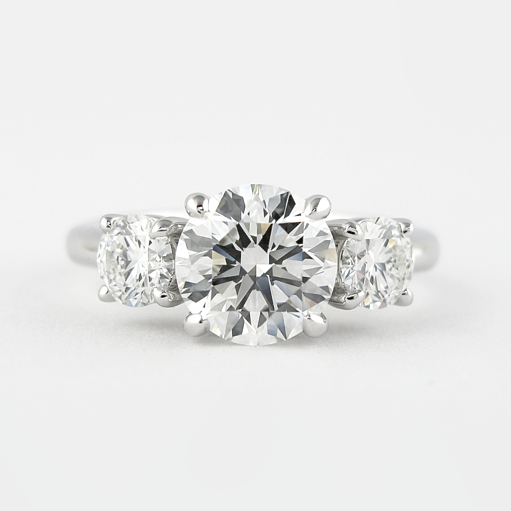 1.20 CT Round Three Stone Moissanite Engagement Ring 1 1.20 CT Round Three Stone Moissanite Engagement Ring 1