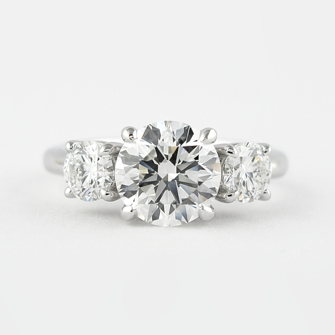 1.20 CT Round Three Stone Moissanite Engagement Ring 1 1.20 CT Round Three Stone Moissanite Engagement Ring 1