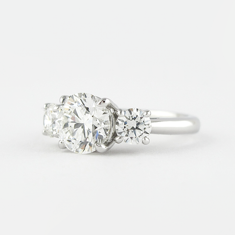 1.20 CT Round Three Stone Moissanite Engagement Ring 6 1.20 CT Round Three Stone Moissanite Engagement Ring 6