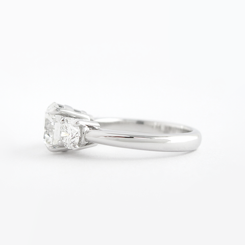 1.20 CT Round Three Stone Moissanite Engagement Ring 2 1.20 CT Round Three Stone Moissanite Engagement Ring 2