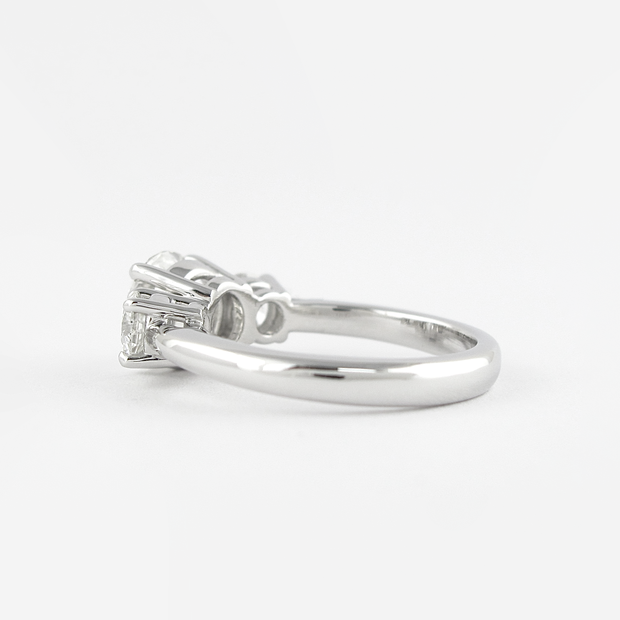 1.20 CT Round Three Stone Moissanite Engagement Ring 3 1.20 CT Round Three Stone Moissanite Engagement Ring 3