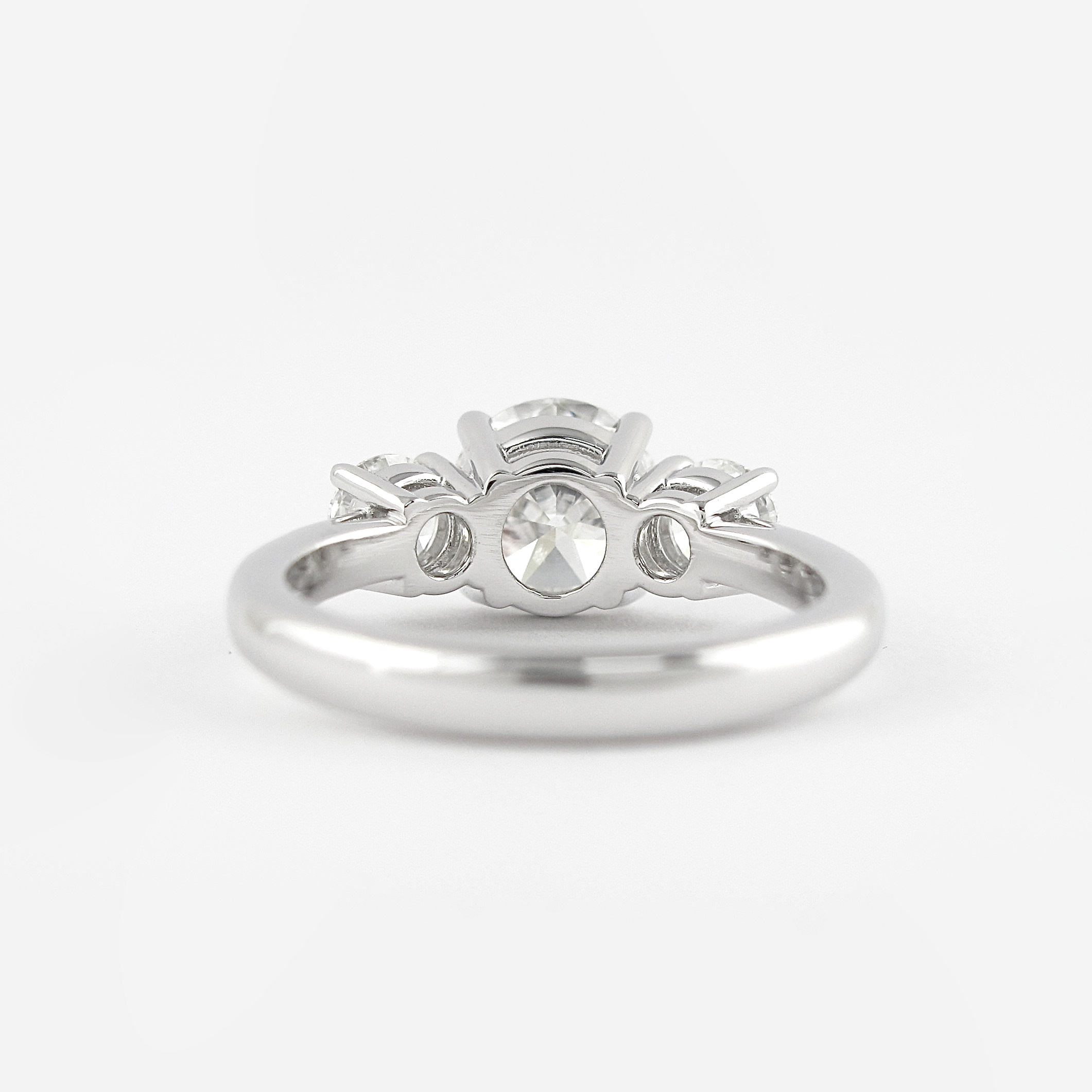 1.20 CT Round Three Stone Moissanite Engagement Ring 4 1.20 CT Round Three Stone Moissanite Engagement Ring 4
