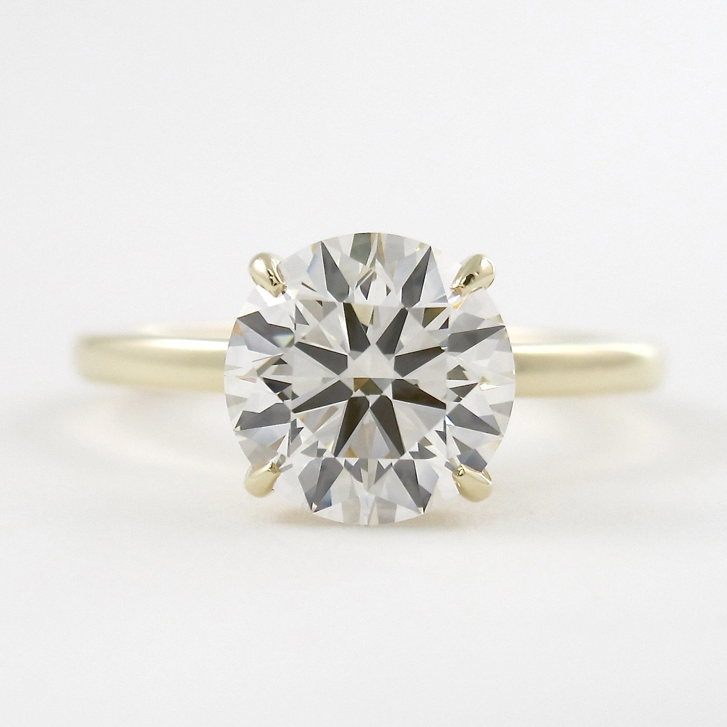 1.35 CT Round Hidden Halo Setting Moissanite Engagement Ring 1 1.35 CT Round Hidden Halo Setting Moissanite Engagement Ring 1