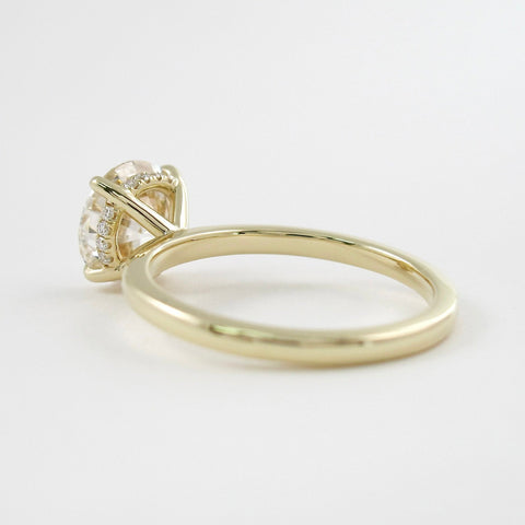 1.35 CT Round Hidden Halo Setting Moissanite Engagement Ring 3 1.35 CT Round Hidden Halo Setting Moissanite Engagement Ring 3