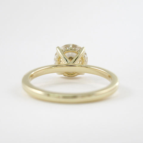 1.35 CT Round Hidden Halo Setting Moissanite Engagement Ring 5 1.35 CT Round Hidden Halo Setting Moissanite Engagement Ring 5
