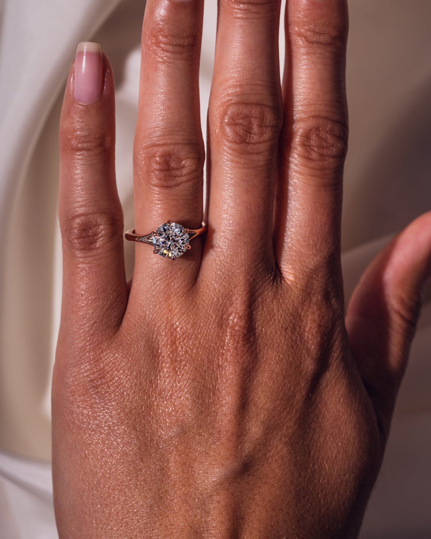 1.9 CT Round Solitaire Lab Grown Diamond Engagement Ring