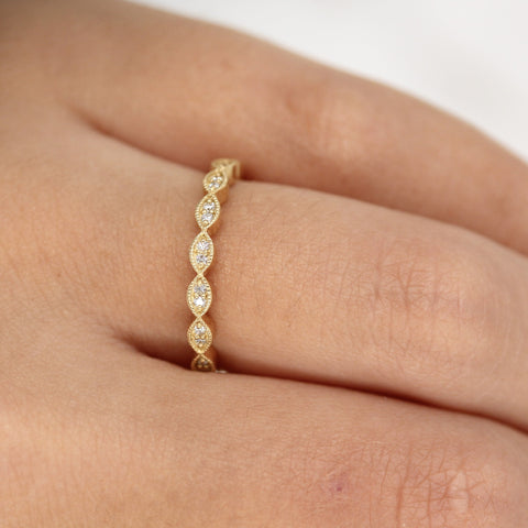 0.10 TCW Round Cut Milgrain Style Moissanite Wedding Band 2 0.10 TCW Round Cut Milgrain Style Moissanite Wedding Band 2