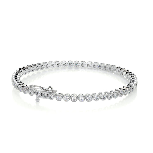 1.5 TCW Round Lab Grown Diamond Tennis Bracelet