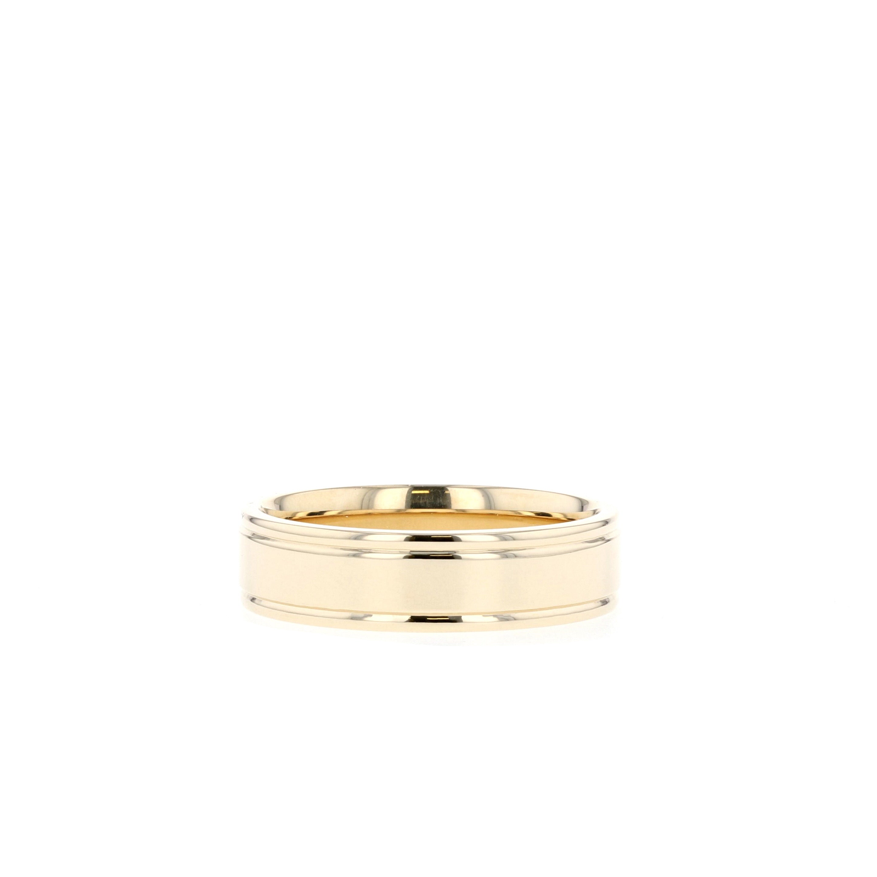 High-Polish Finish Regular Yellow Gold Men's Band 1 High-Polish Finish Regular Yellow Gold Men's Band 1