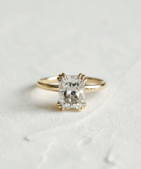 2.10 CT Radiant Solitaire Lab Grown Diamond Engagement Ring