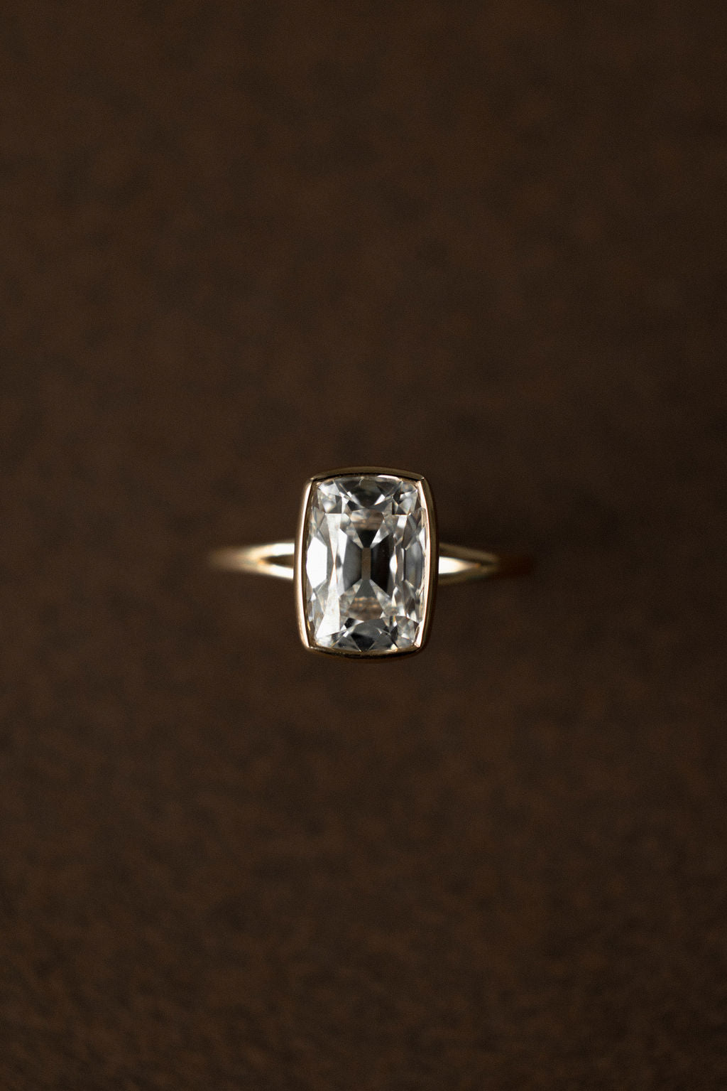 2.60 CT Old Mine Elongated Cushion Split Shank Lab Grown Diamond Engagement Ring