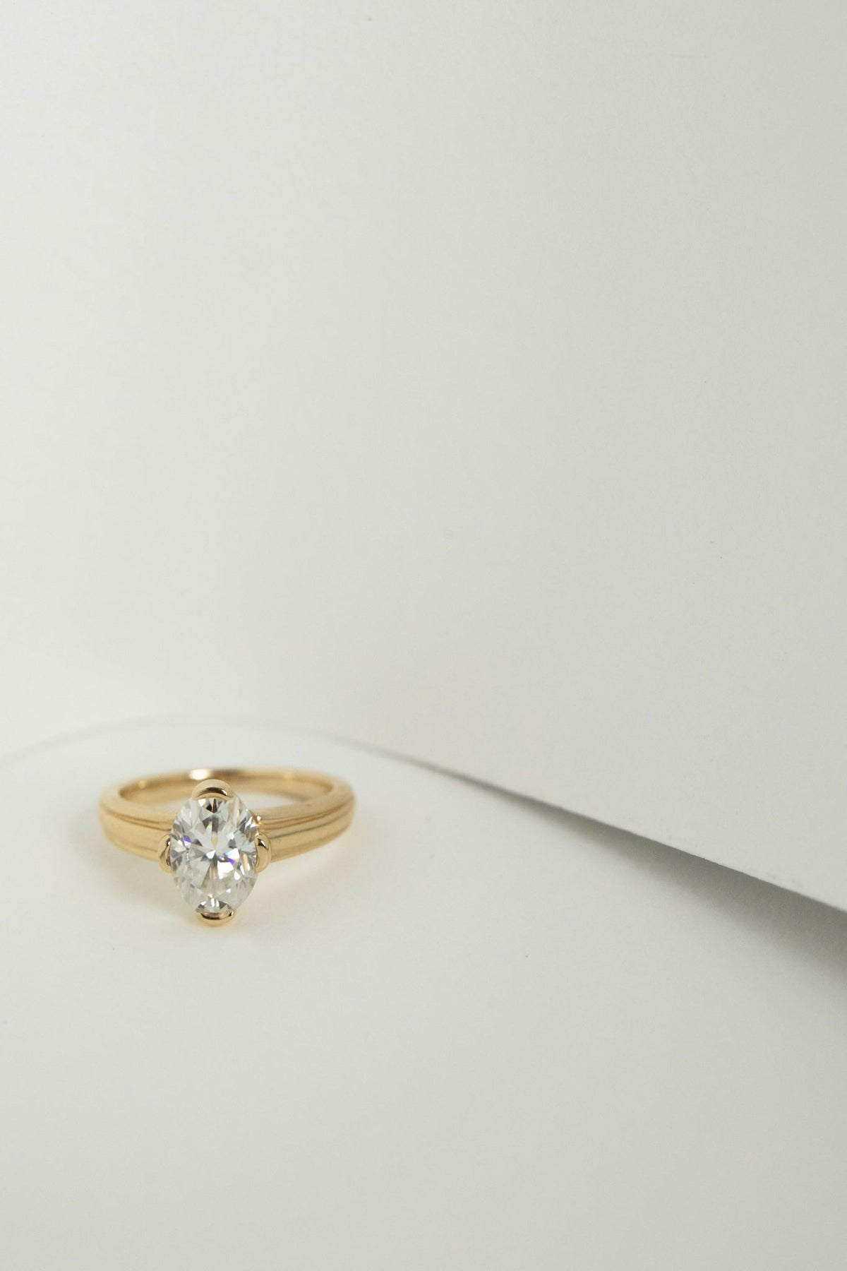 2.10 CT Oval Vintage Solitaire Lab Grown Diamond Engagement Ring