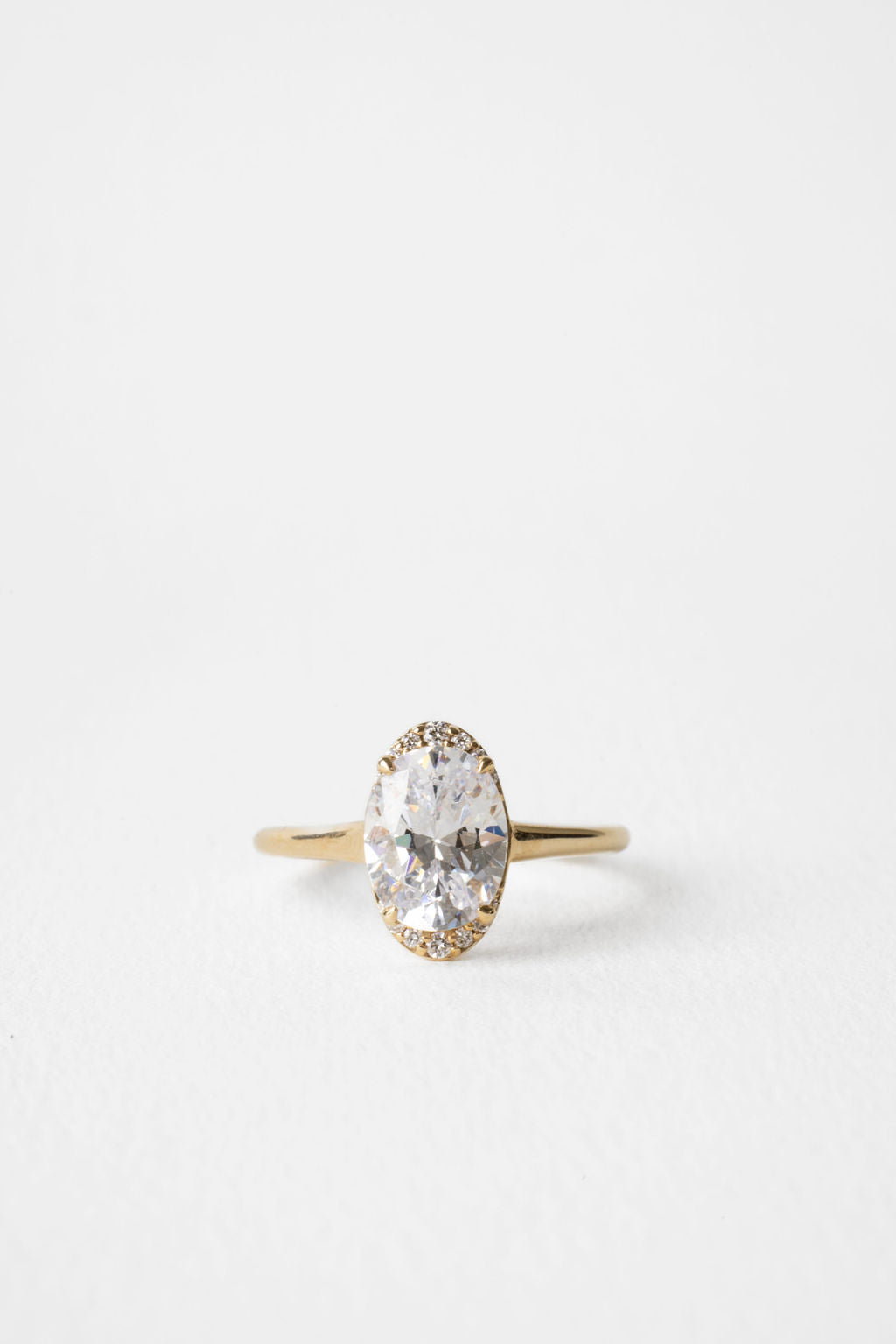 1.94 CT Oval Halo Lab Grown Diamond Engagement Ring