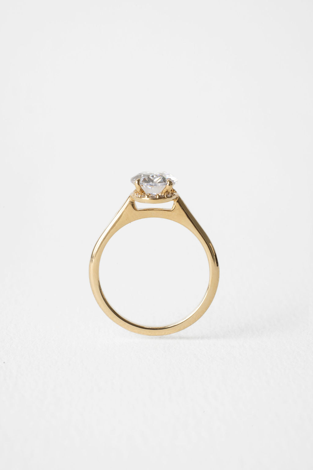 1.94 CT Oval Halo Lab Grown Diamond Engagement Ring