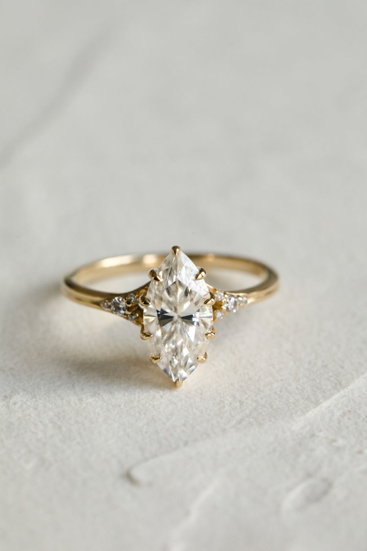 1.60 CT Marquise Cluster Lab Grown Diamond Engagement Ring